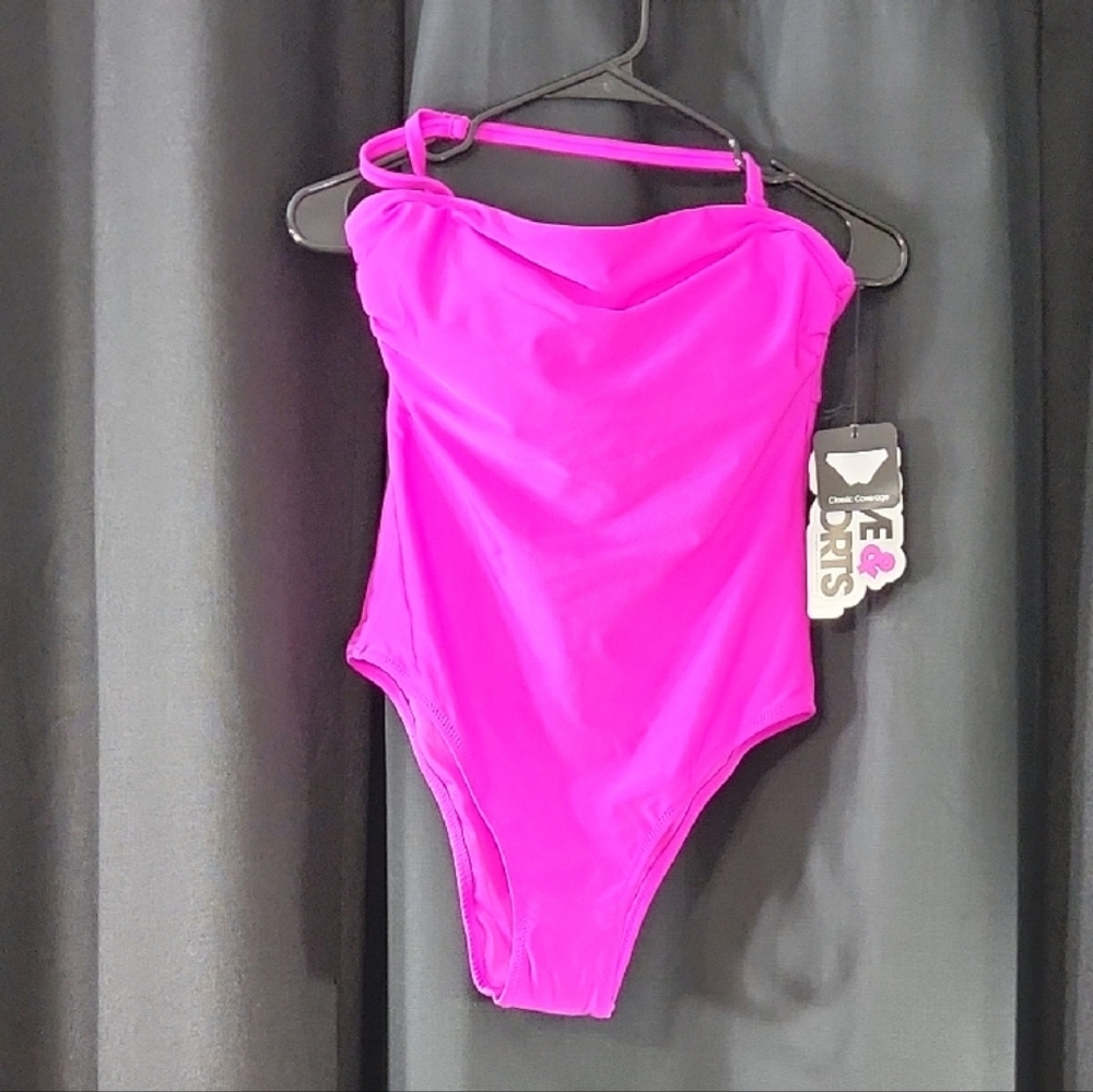 Love & Sports Women's NWT One Piece Swinsuit Hot Pink